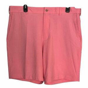 Walter Hagen Men's 9" Inseam Performance 11 Micro Lines Golf Shorts Size 36 Pink